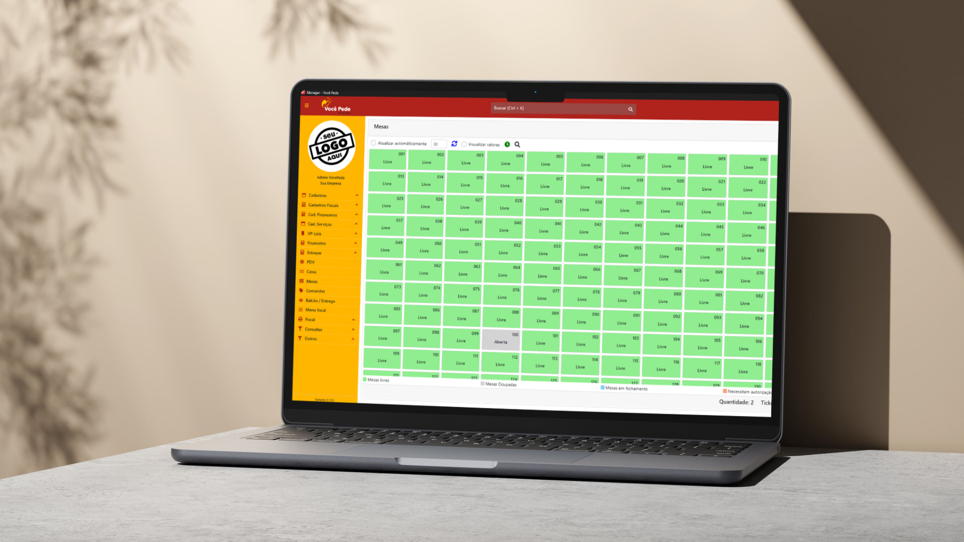 1. Gerenciamento de Mesas