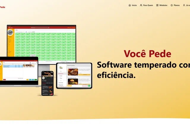 Captura de tela do projeto Você Pede Softwares